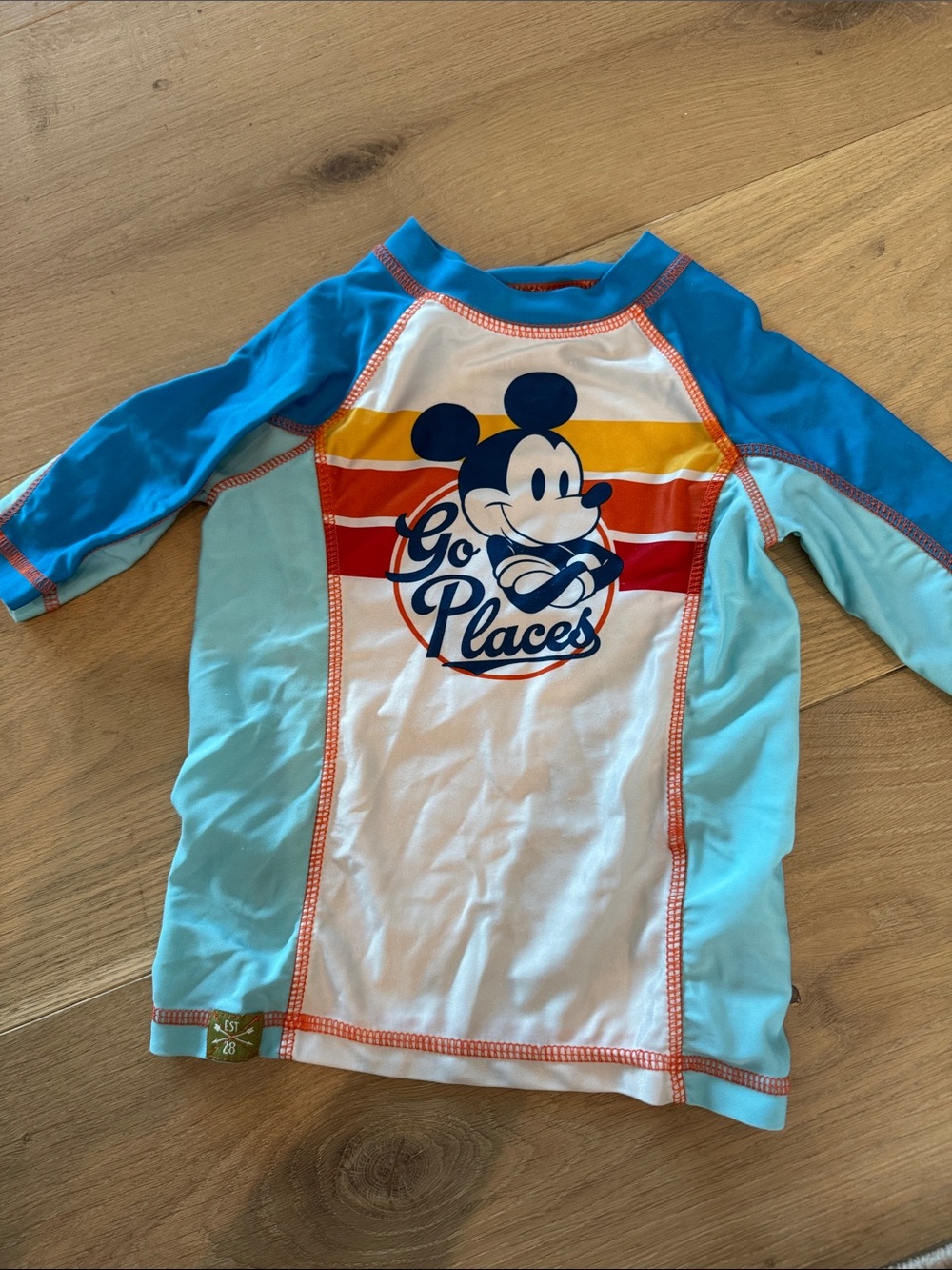 Disney Kids Swim Rash Mickey’s 'Go Places' Rashguard
